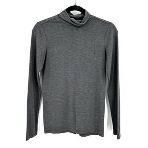 G-STAR Raw Women's Gray Ribbed Knit Long Sleeve Turtleneck Shirt Size Small